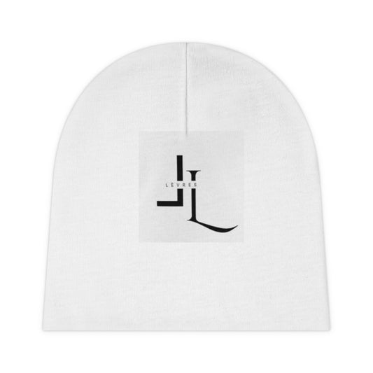 Minimalist Monogram Baby Beanie — JL Logo Knit Hat for Newborns
